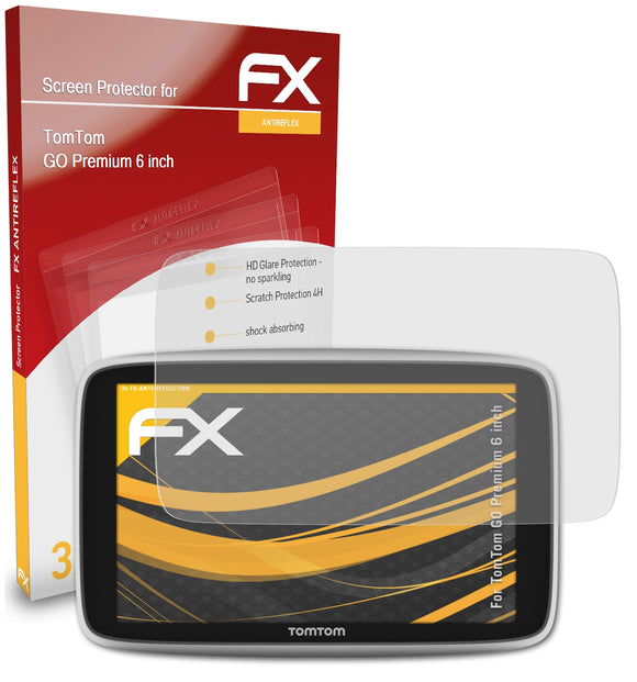atFoliX FX-Antireflex Displayschutzfolie für TomTom GO Premium (6 inch)