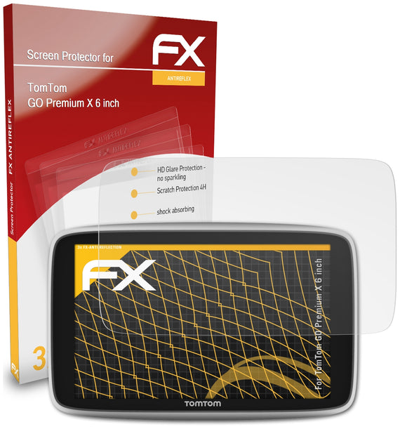 atFoliX FX-Antireflex Displayschutzfolie für TomTom GO Premium X (6 inch)