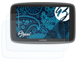 Schutzfolie Bruni kompatibel mit TomTom GO Professional 6250, glasklare (2X)