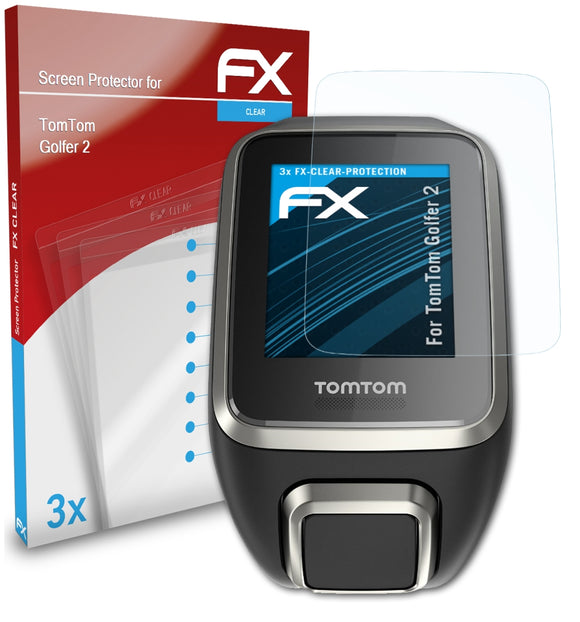 atFoliX FX-Clear Schutzfolie für TomTom Golfer 2