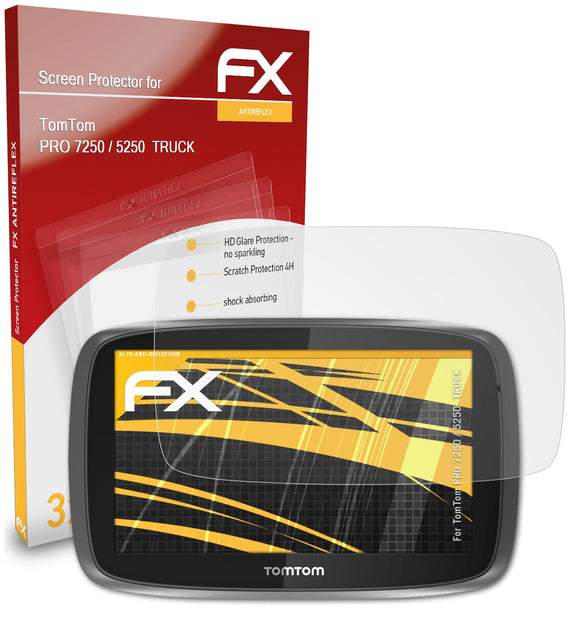atFoliX FX-Antireflex Displayschutzfolie für TomTom PRO 7250 / 5250  TRUCK