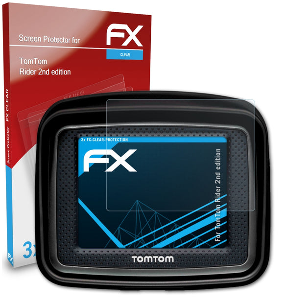 atFoliX FX-Clear Schutzfolie für TomTom Rider 2nd edition