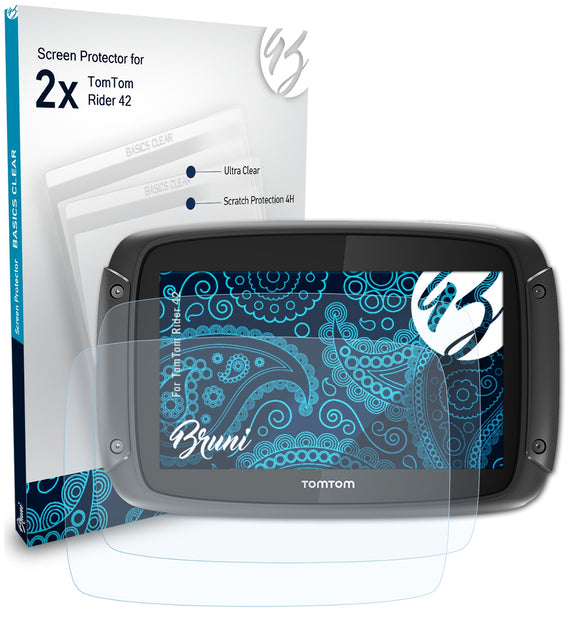 Bruni Basics-Clear Displayschutzfolie für TomTom Rider 42