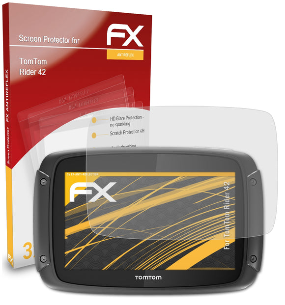 atFoliX FX-Antireflex Displayschutzfolie für TomTom Rider 42