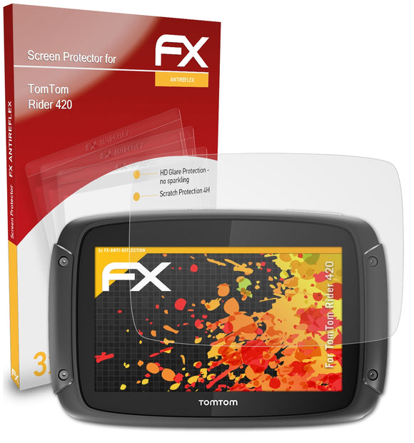 atFoliX FX-Antireflex Displayschutzfolie für TomTom Rider 420