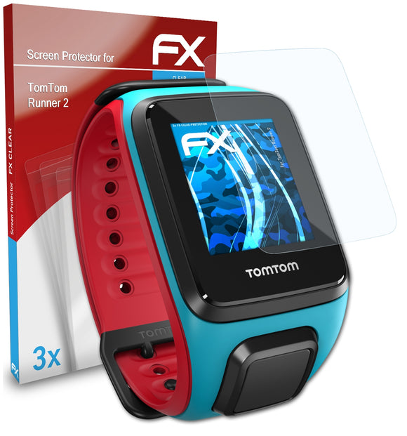 atFoliX FX-Clear Schutzfolie für TomTom Runner 2
