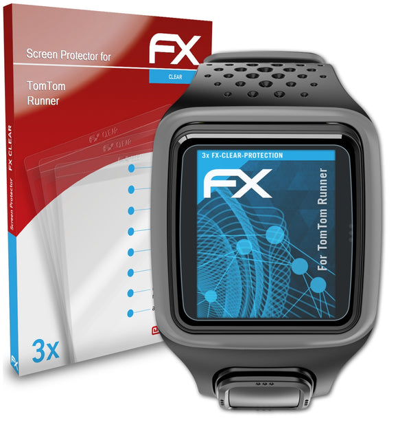 atFoliX FX-Clear Schutzfolie für TomTom Runner