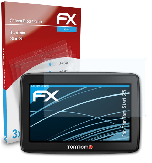 atFoliX FX-Clear Schutzfolie für TomTom Start 25