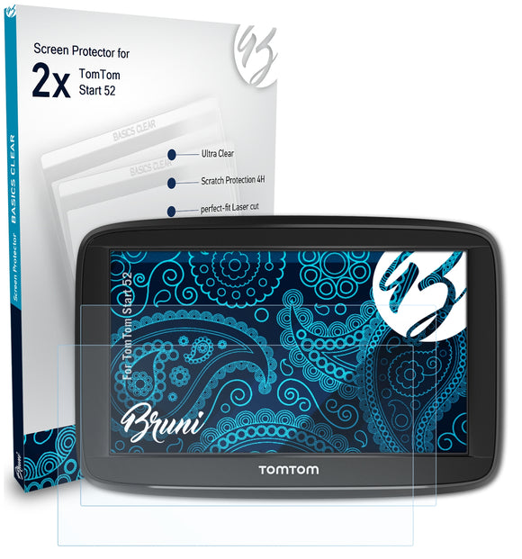 Bruni Basics-Clear Displayschutzfolie für TomTom Start 52