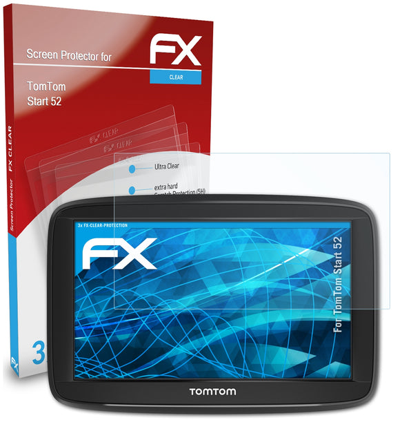atFoliX FX-Clear Schutzfolie für TomTom Start 52