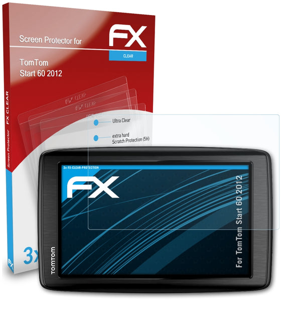 atFoliX FX-Clear Schutzfolie für TomTom Start 60 (2012)