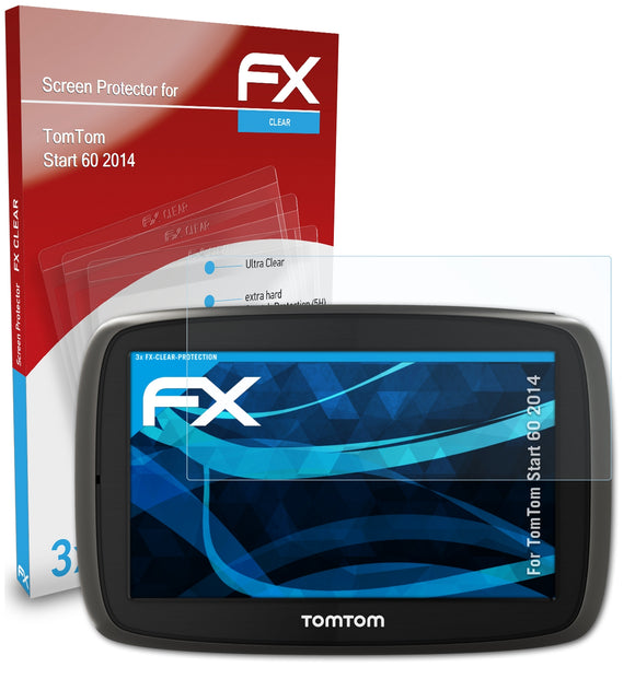 atFoliX FX-Clear Schutzfolie für TomTom Start 60 (2014)