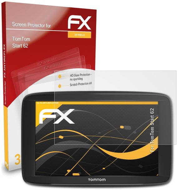 atFoliX FX-Antireflex Displayschutzfolie für TomTom Start 62