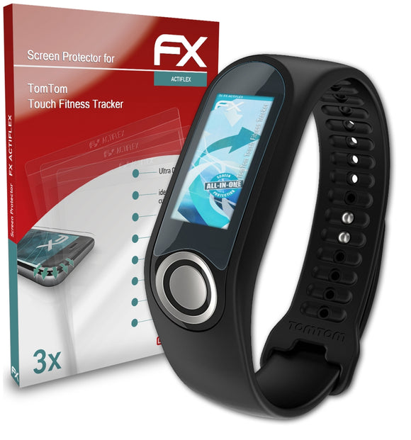 atFoliX FX-ActiFleX Displayschutzfolie für TomTom Touch Fitness Tracker