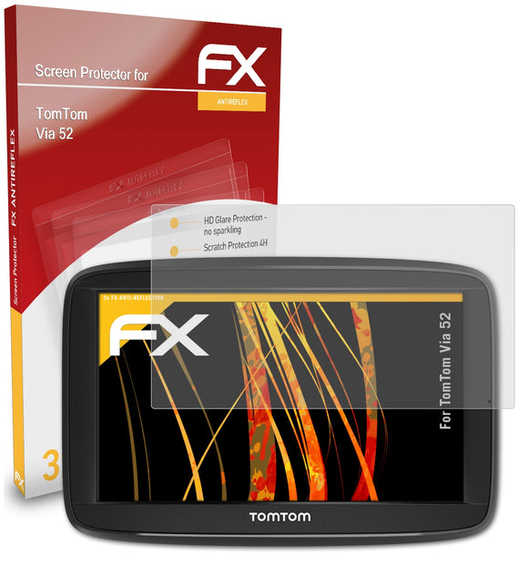 atFoliX FX-Antireflex Displayschutzfolie für TomTom Via 52