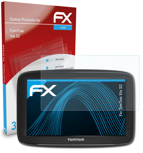 atFoliX FX-Clear Schutzfolie für TomTom Via 52