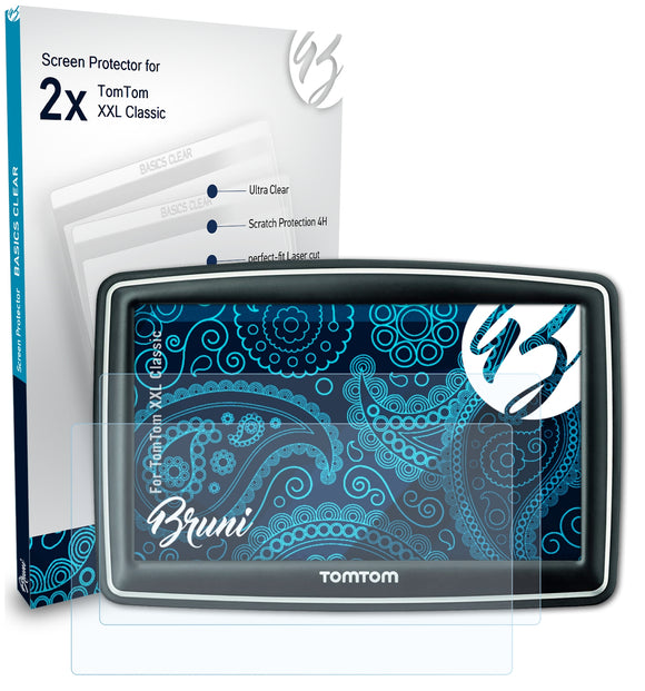 Bruni Basics-Clear Displayschutzfolie für TomTom XXL Classic