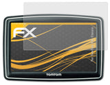 Panzerfolie atFoliX kompatibel mit TomTom XXL Classic, entspiegelnde und stoßdämpfende FX (3X)