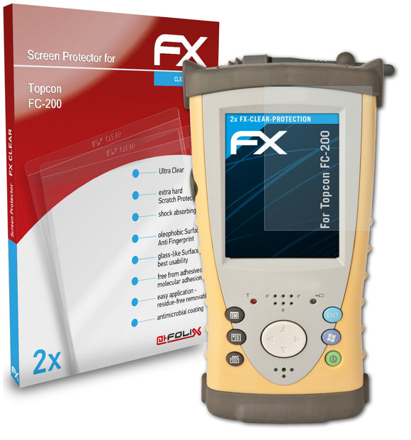 atFoliX FX-Clear Schutzfolie für Topcon FC-200