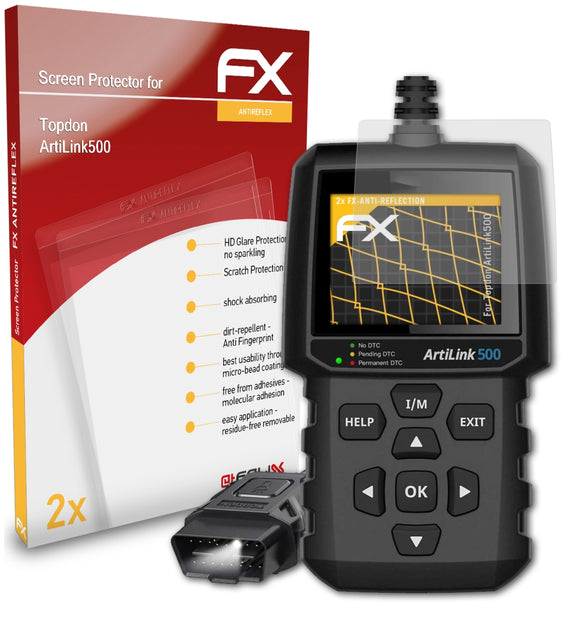 atFoliX FX-Antireflex Displayschutzfolie für Topdon ArtiLink500