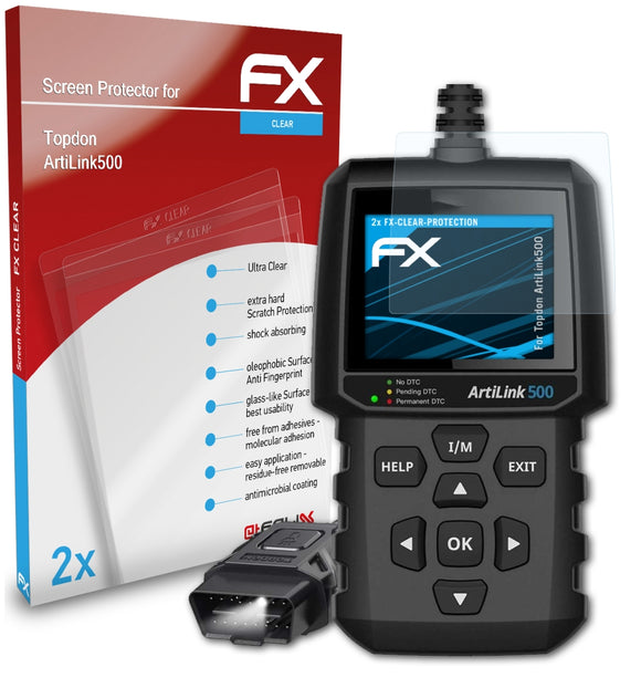 atFoliX FX-Clear Schutzfolie für Topdon ArtiLink500