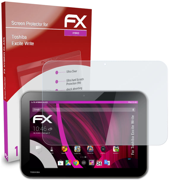 atFoliX FX-Hybrid-Glass Panzerglasfolie für Toshiba Excite Write