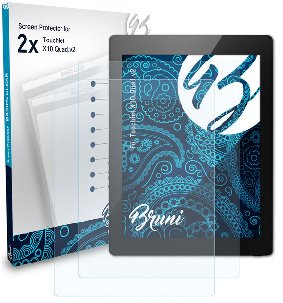 Bruni Basics-Clear Displayschutzfolie für Touchlet X10.Quad.v2