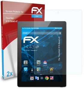 atFoliX FX-Clear Schutzfolie für Touchlet X10.Quad.v2