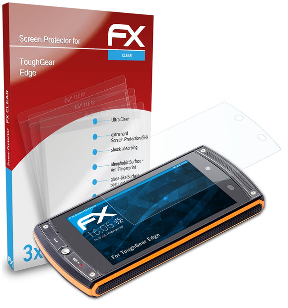 atFoliX FX-Clear Schutzfolie für ToughGear Edge