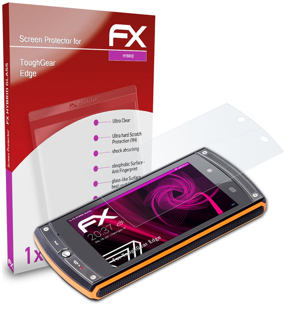 atFoliX FX-Hybrid-Glass Panzerglasfolie für ToughGear Edge