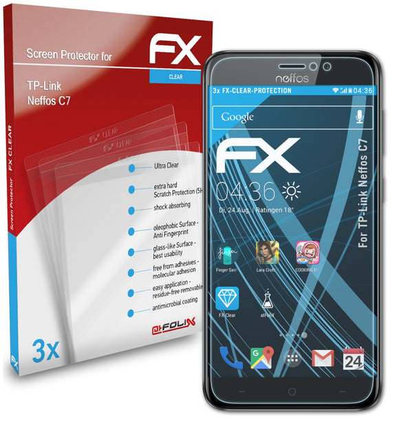 atFoliX FX-Clear Schutzfolie für TP-Link Neffos C7