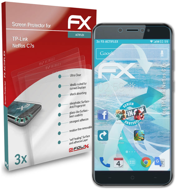 atFoliX FX-ActiFleX Displayschutzfolie für TP-Link Neffos C7s