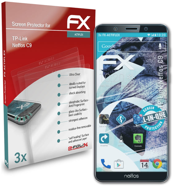 atFoliX FX-ActiFleX Displayschutzfolie für TP-Link Neffos C9
