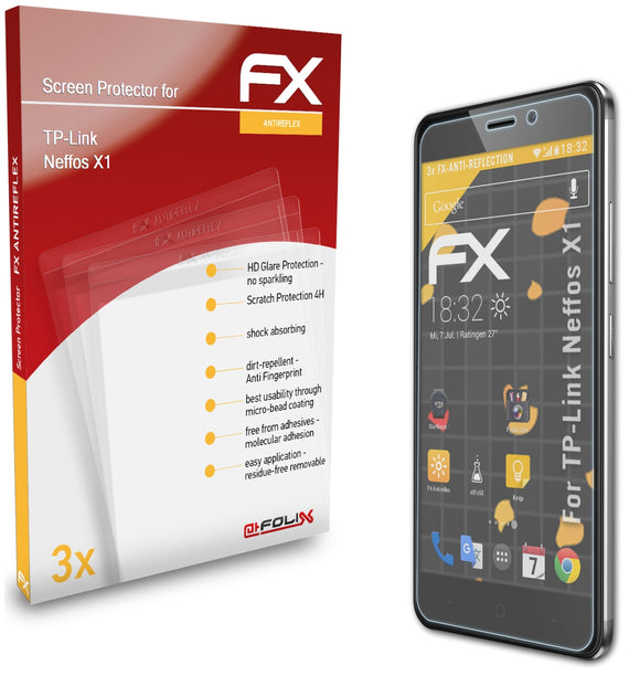 atFoliX FX-Antireflex Displayschutzfolie für TP-Link Neffos X1