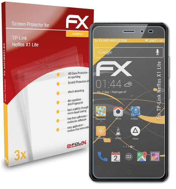 atFoliX FX-Antireflex Displayschutzfolie für TP-Link Neffos X1 Lite