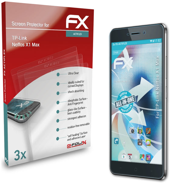 atFoliX FX-ActiFleX Displayschutzfolie für TP-Link Neffos X1 Max