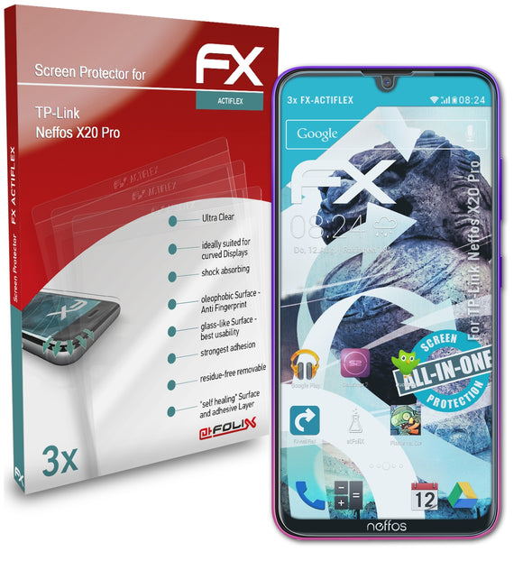 atFoliX FX-ActiFleX Displayschutzfolie für TP-Link Neffos X20 Pro