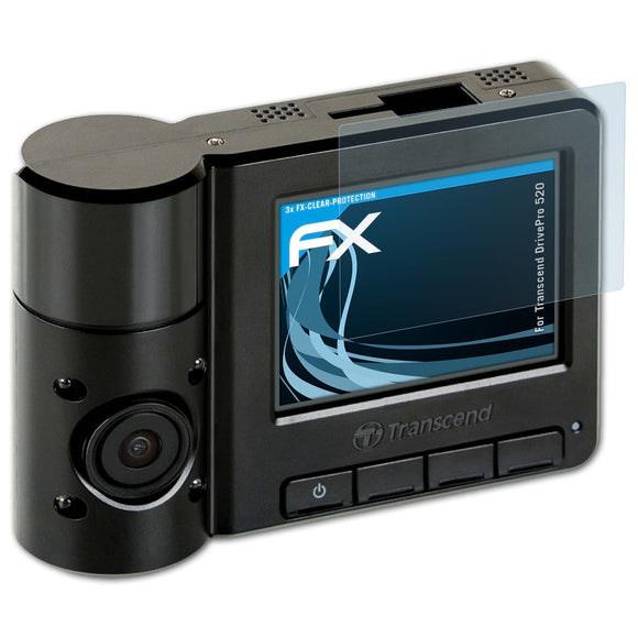 atFoliX FX-Clear Schutzfolie für Transcend DrivePro 520