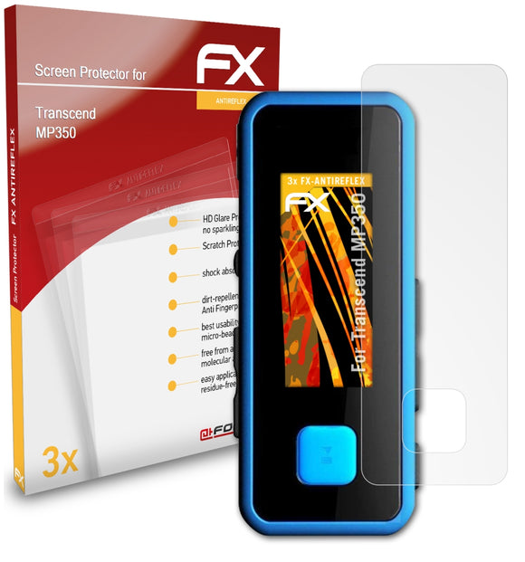 atFoliX FX-Antireflex Displayschutzfolie für Transcend MP350