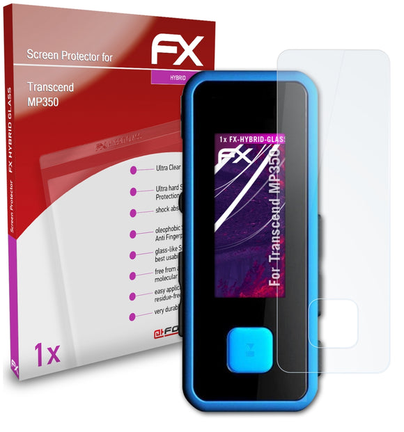 atFoliX FX-Hybrid-Glass Panzerglasfolie für Transcend MP350