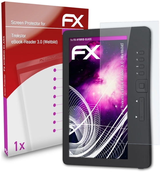 atFoliX FX-Hybrid-Glass Panzerglasfolie für Trekstor eBook-Reader 3.0 (Weltbild)