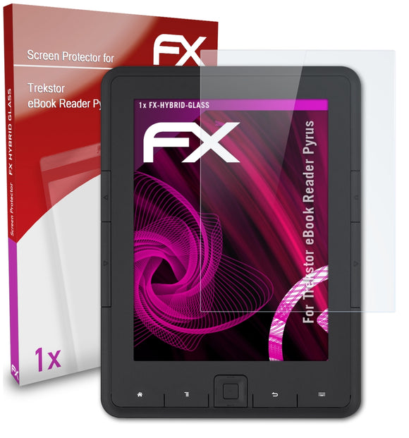 atFoliX FX-Hybrid-Glass Panzerglasfolie für Trekstor eBook Reader Pyrus