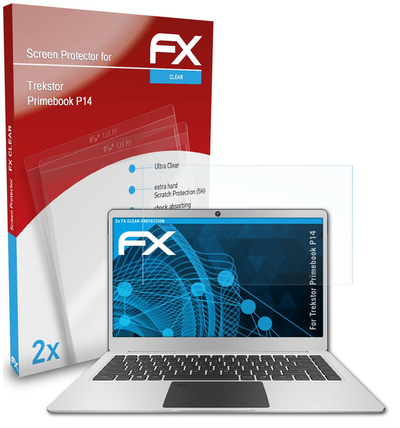 atFoliX FX-Clear Schutzfolie für Trekstor Primebook P14