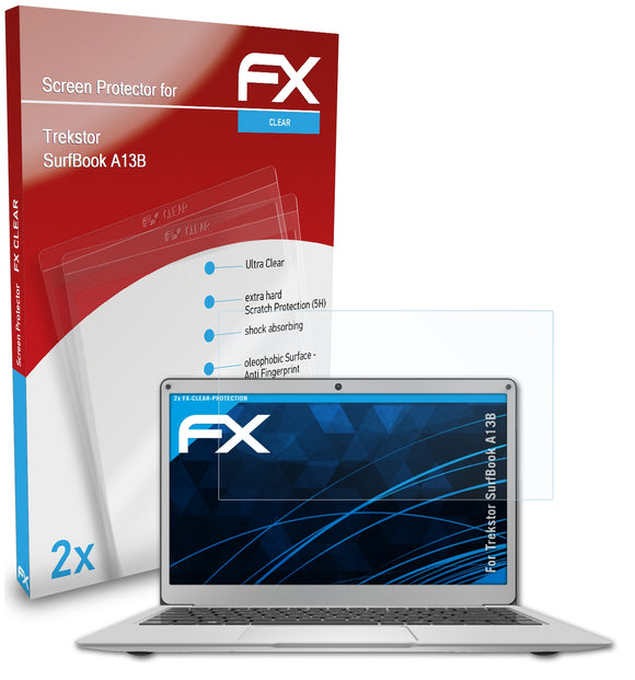 atFoliX FX-Clear Schutzfolie für Trekstor SurfBook A13B