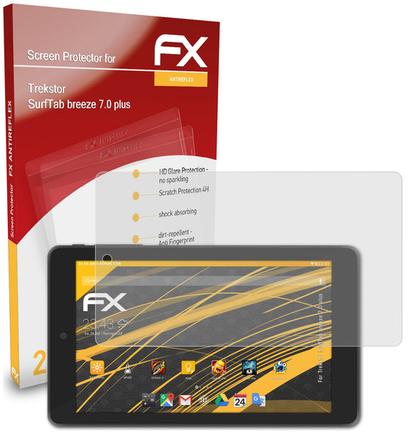 atFoliX FX-Antireflex Displayschutzfolie für Trekstor SurfTab breeze 7.0 plus