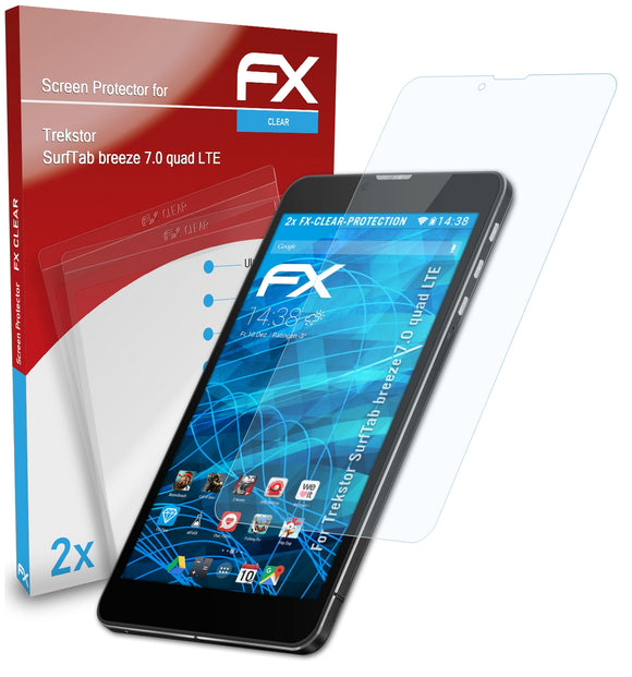 atFoliX FX-Clear Schutzfolie für Trekstor SurfTab breeze 7.0 quad LTE