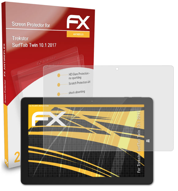 atFoliX FX-Antireflex Displayschutzfolie für Trekstor SurfTab Twin 10.1 (2017)
