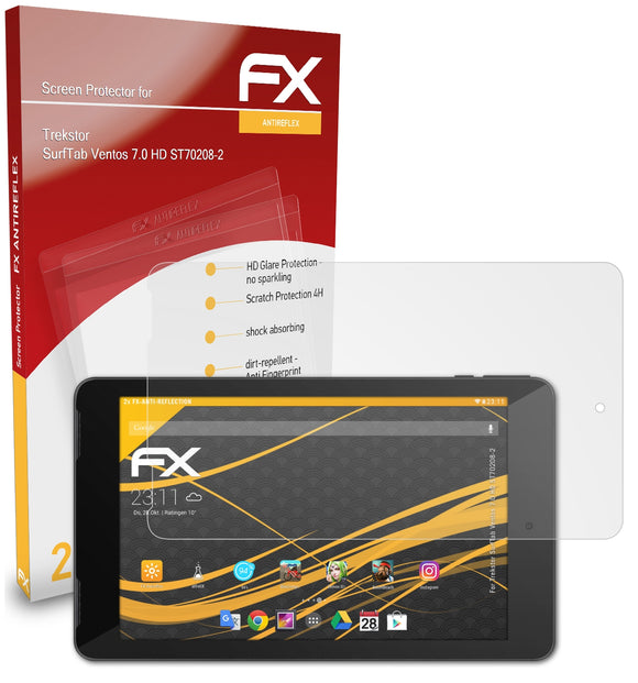 atFoliX FX-Antireflex Displayschutzfolie für Trekstor SurfTab Ventos 7.0 HD (ST70208-2)