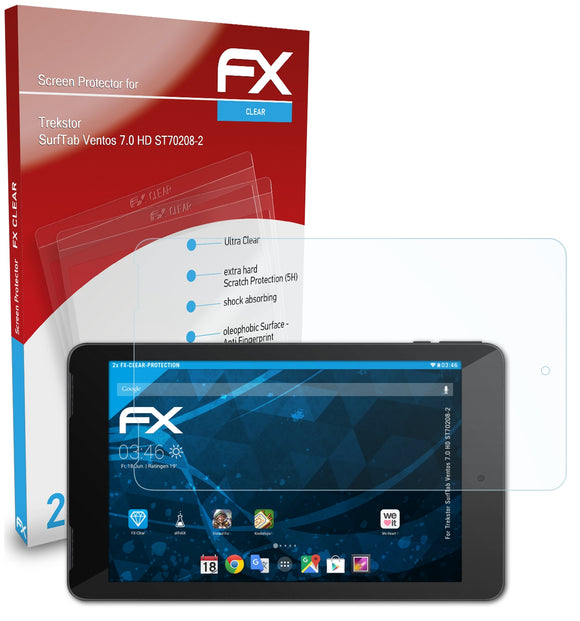 atFoliX FX-Clear Schutzfolie für Trekstor SurfTab Ventos 7.0 HD (ST70208-2)