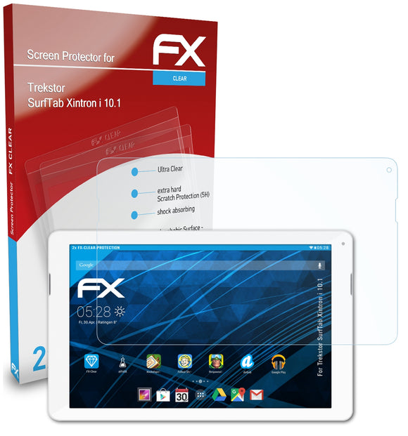 atFoliX FX-Clear Schutzfolie für Trekstor SurfTab Xintron i 10.1